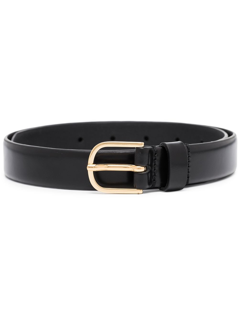 buckle-fastening leather belt - 1