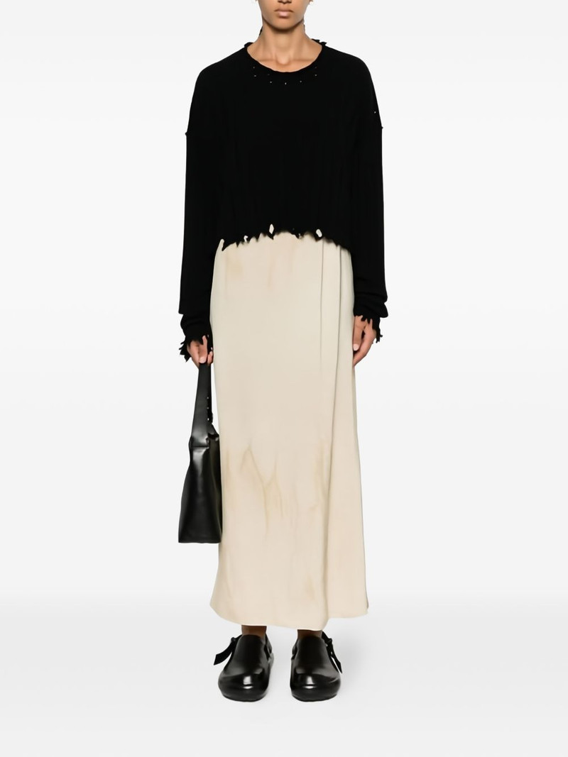UMA WANG distressed ribbed-knit sweater outlook