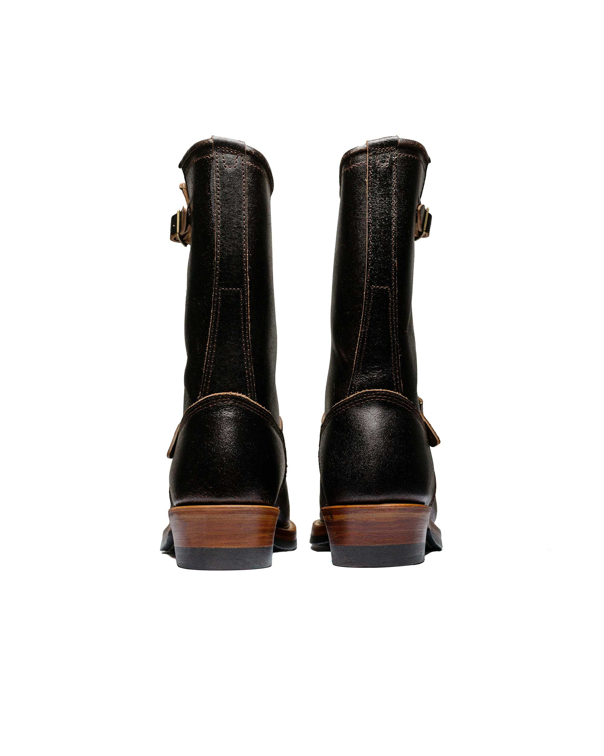 Wabash Engineer Boots Horween Waxed Flesh Dark Brown - 4