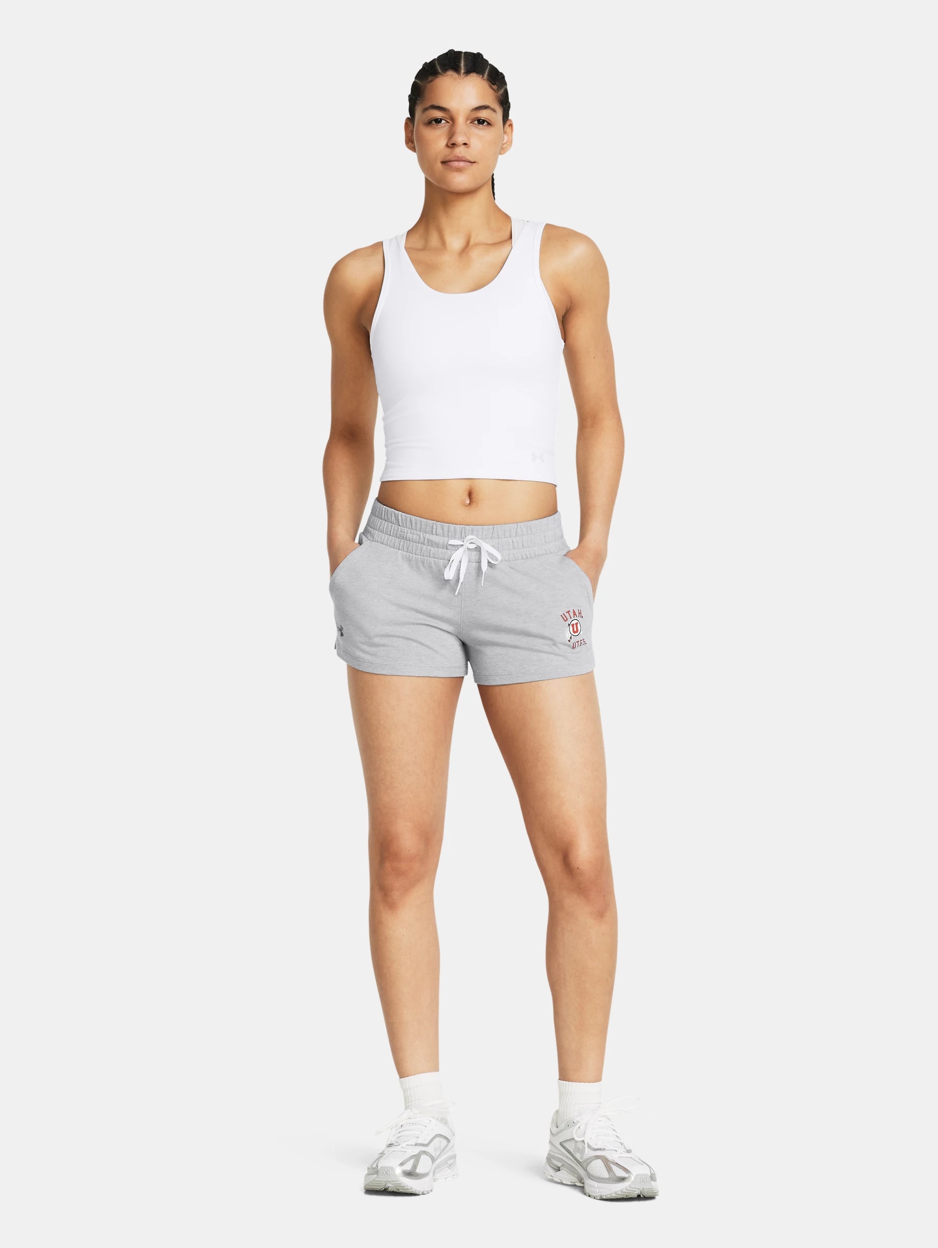 Women's UA Performance Cotton Collegiate Shorts - 5