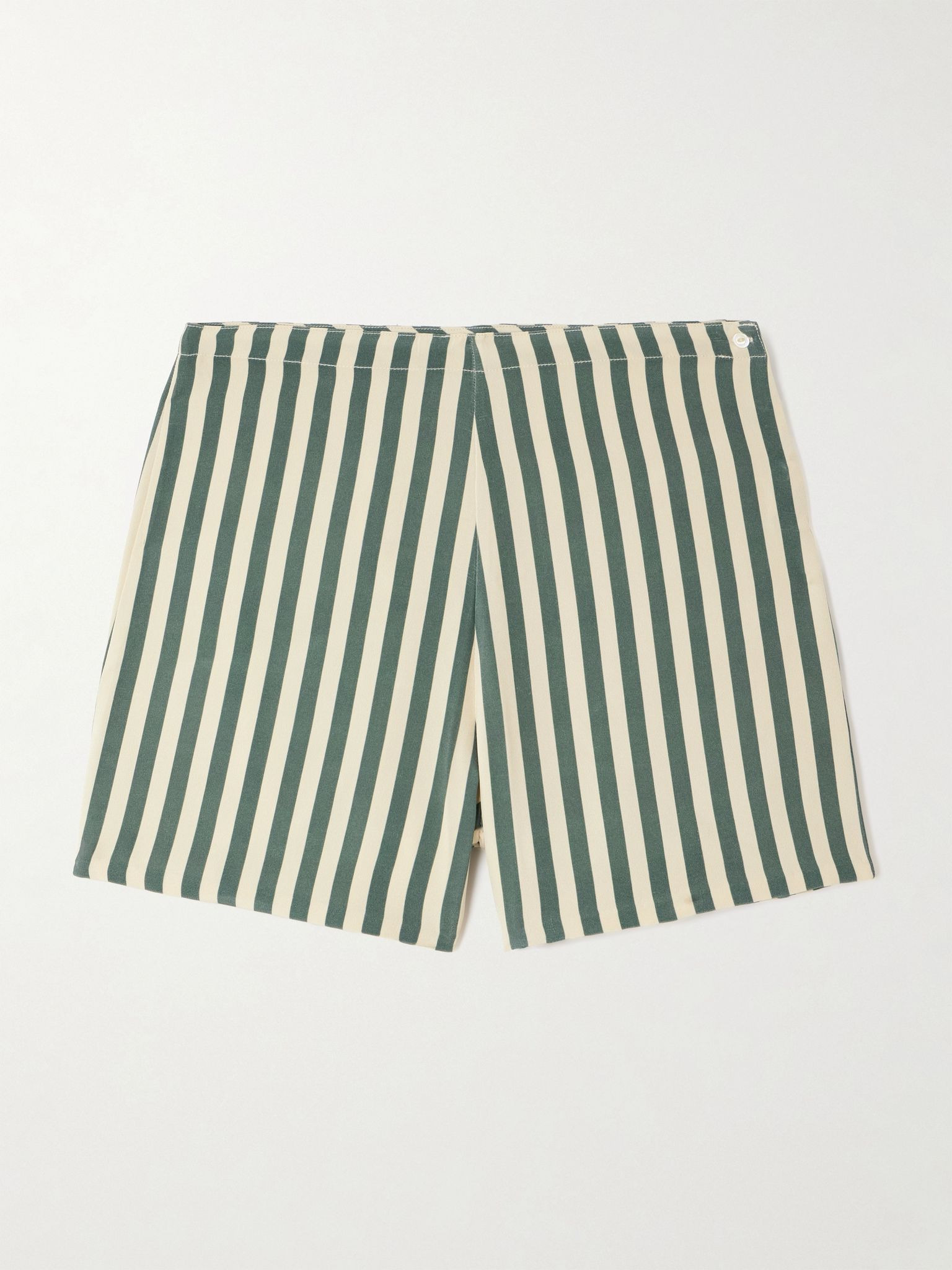 Soda striped silk shorts Green - 1
