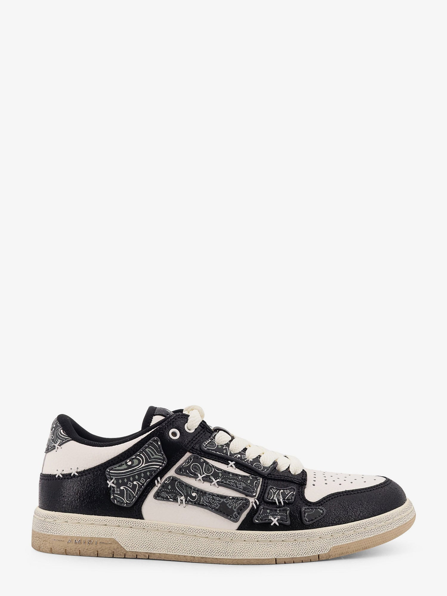 Amiri Bandana Skel Top Low Leather Low-Top Sneakers - 1
