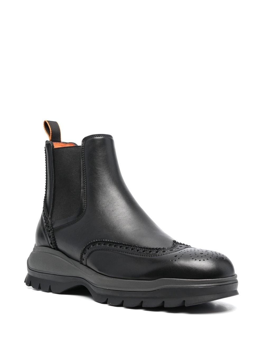 leather brogue Chelsea boots - 2