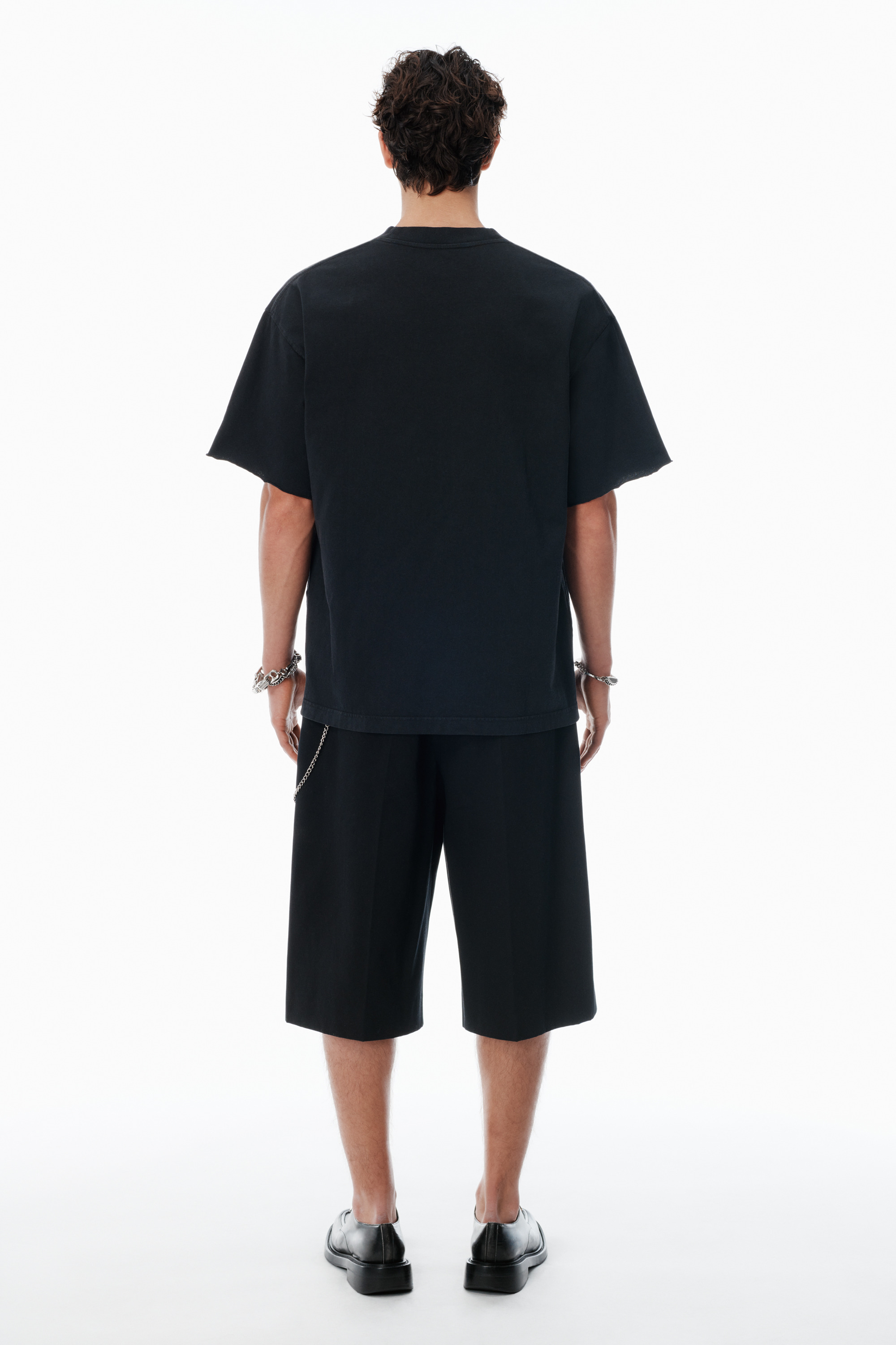 Black Cotton Logo T-Shirt - 4