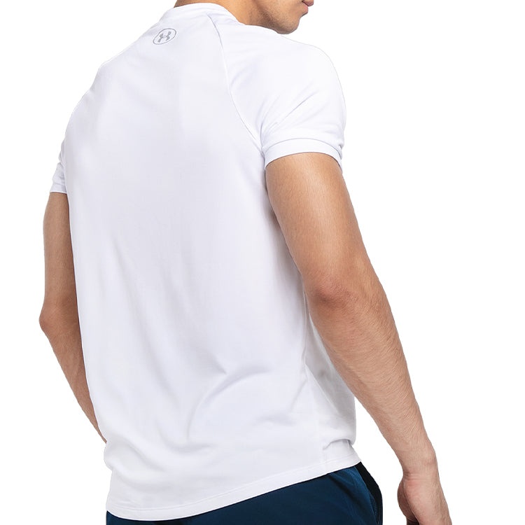 Men's Under Armour Tech 2.0 Solid Color Training Sports Short Sleeve White 1326413-100 - 5