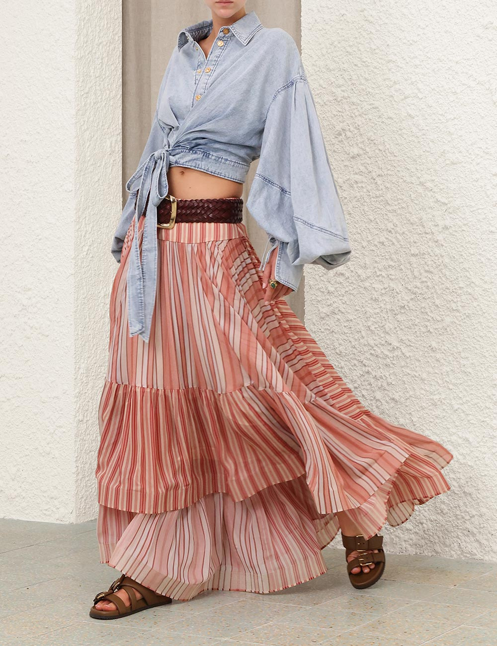 REBELLION DENIM WRAP TOP - 3