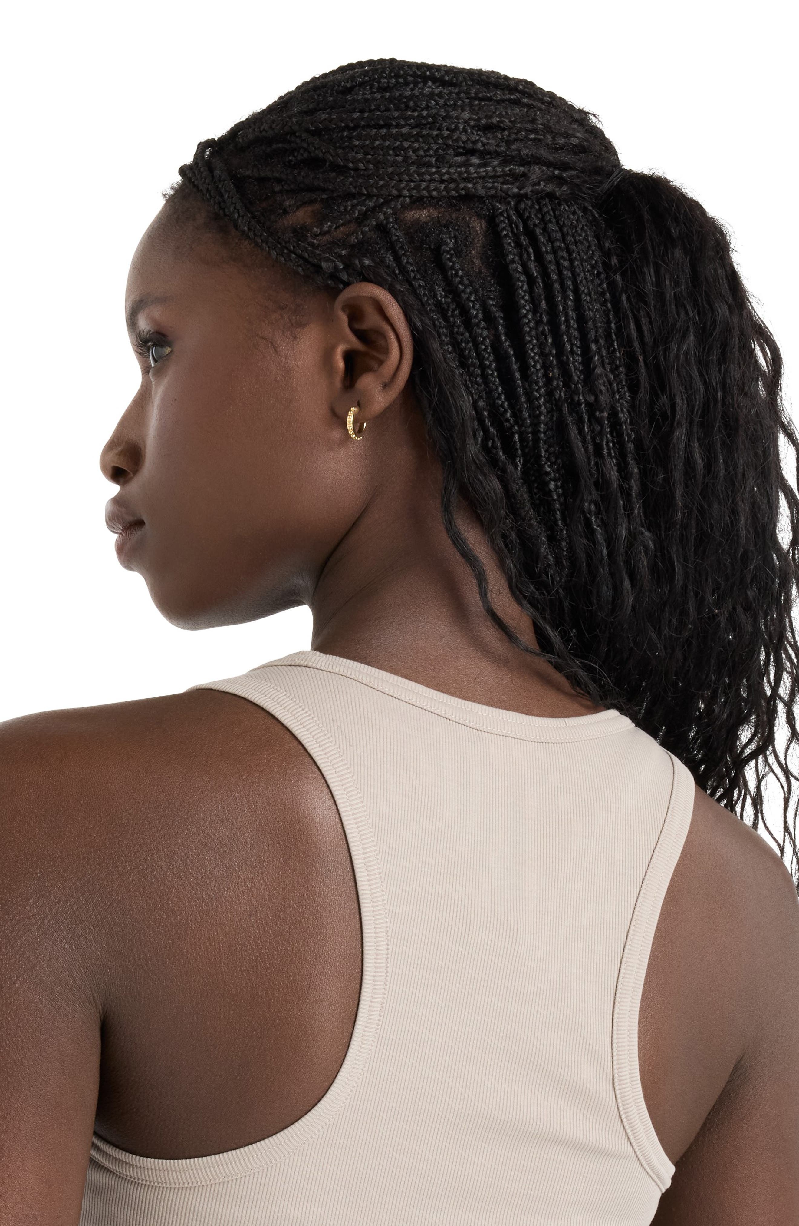 New Balance Performance Rib Crop Tank in Arid Stone at Nordstrom - 6