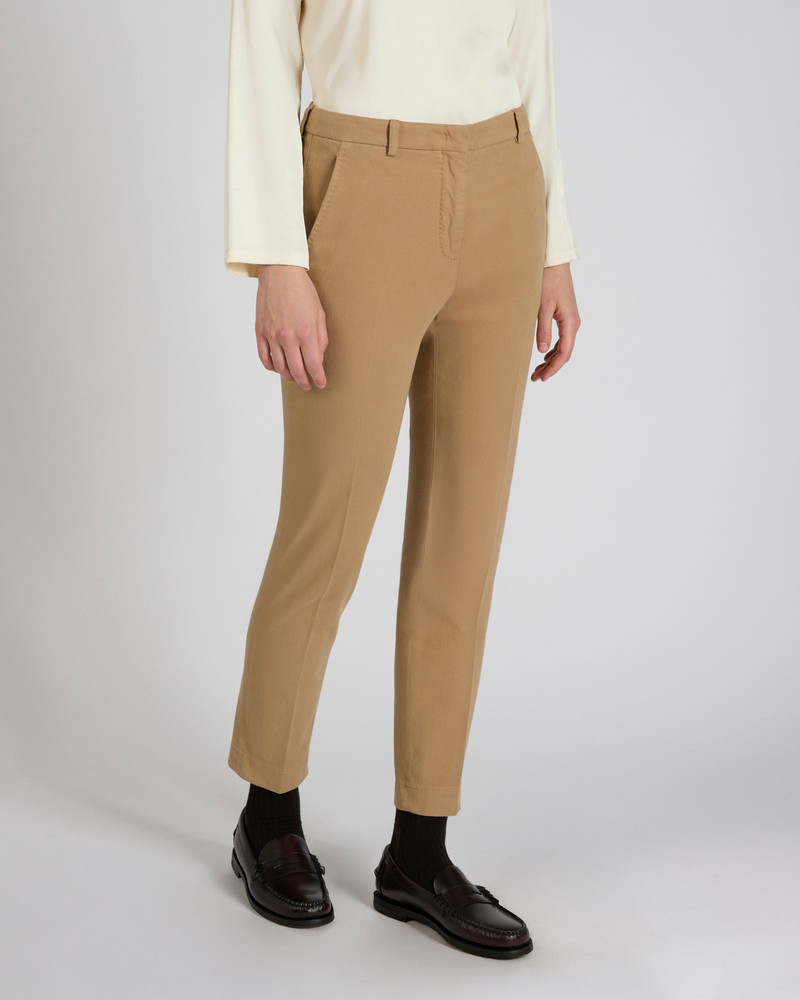 SLOWEAR Slim fit trousers in stretch cotton drill outlook