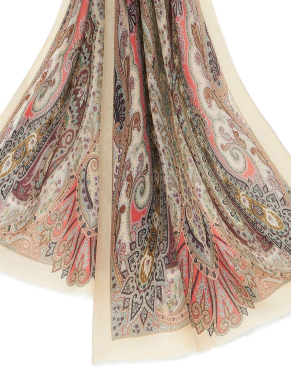 paisley-print cashmere scarf - 3