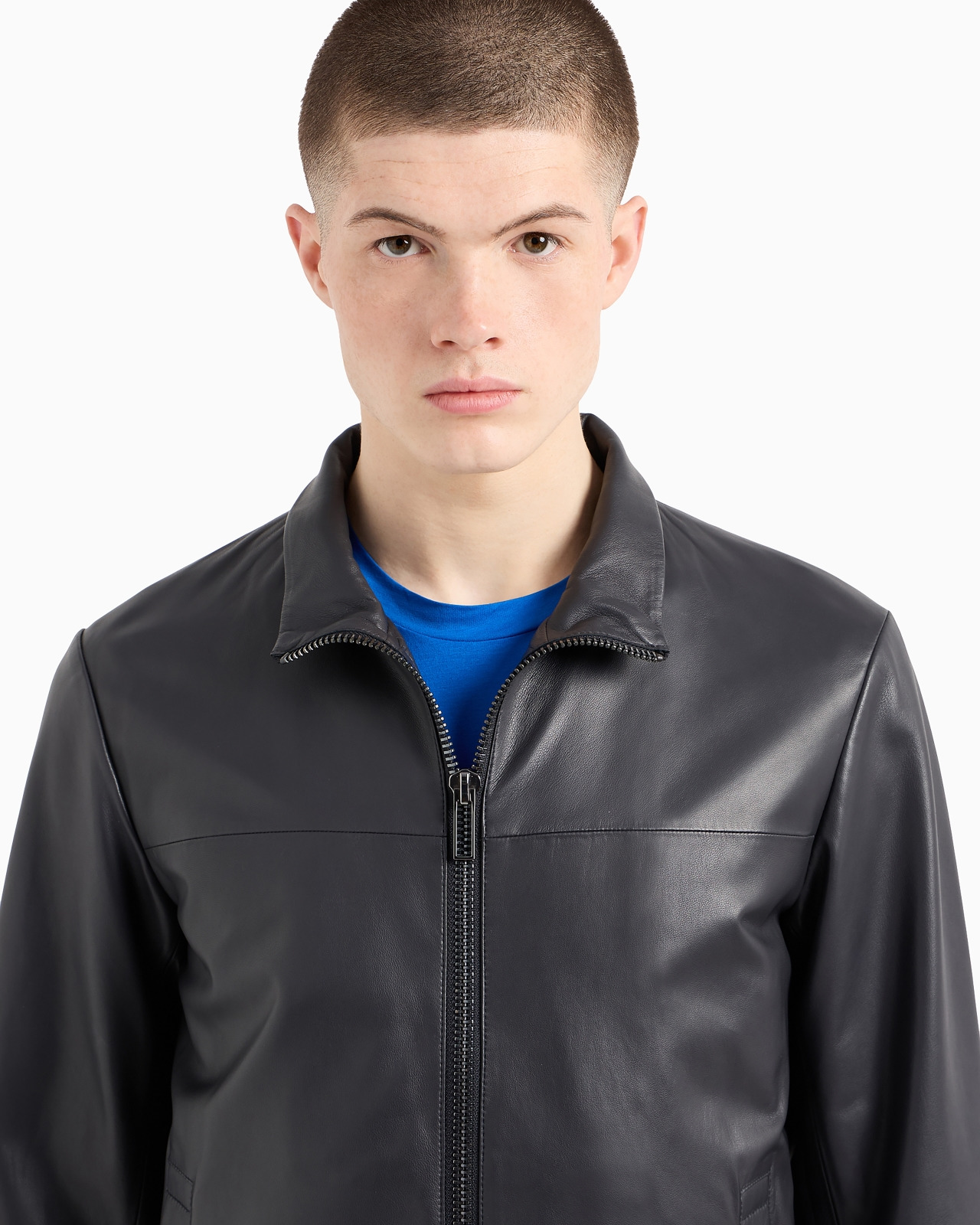 Semi-aniline nappa lambskin blouson with full-length zip - 5