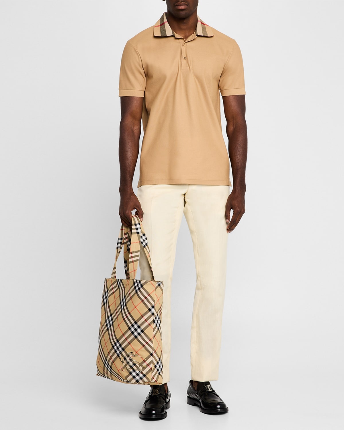 Men's Check Tote Bag - 6