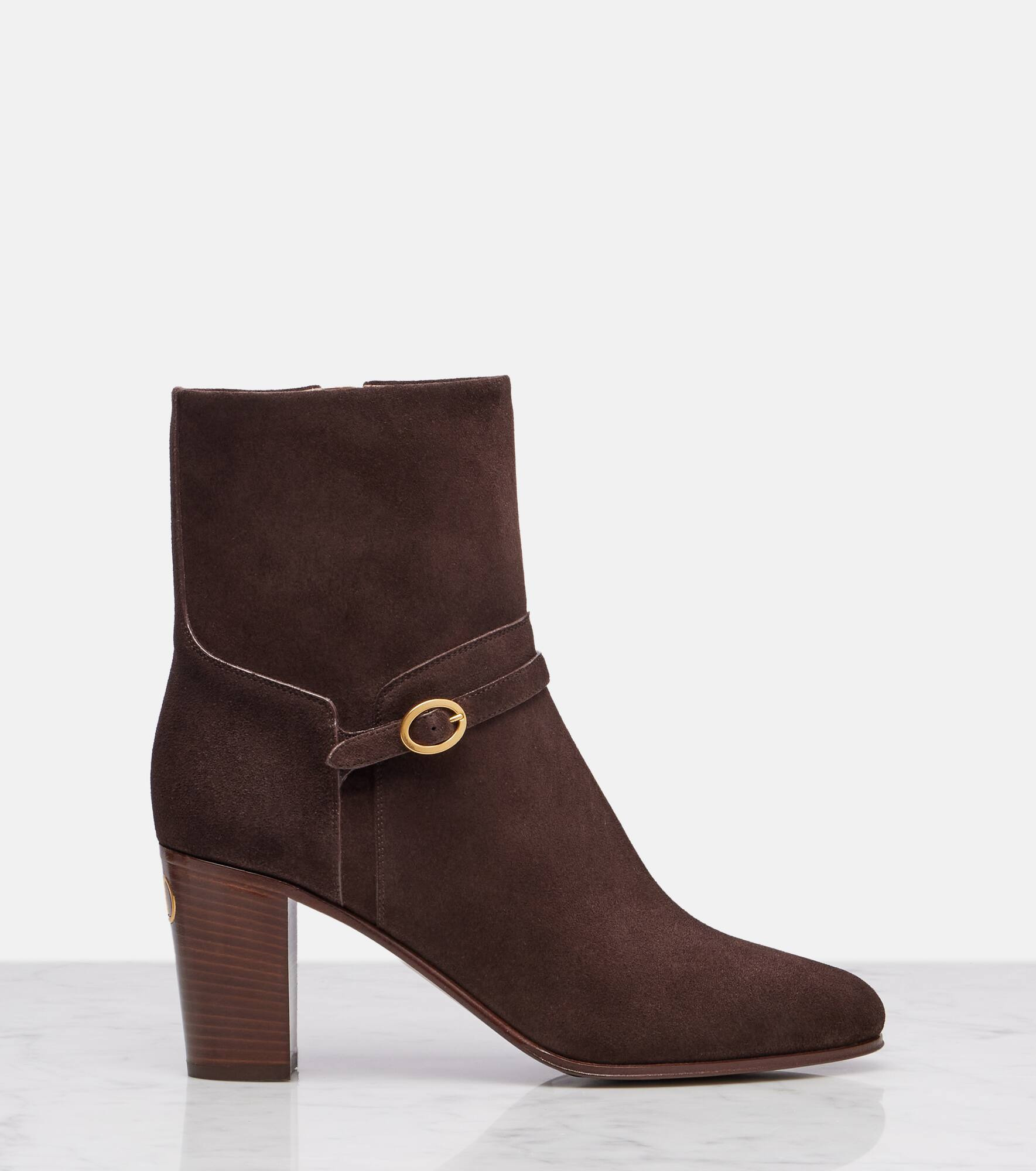 Pattie 75 suede ankle boots - 4