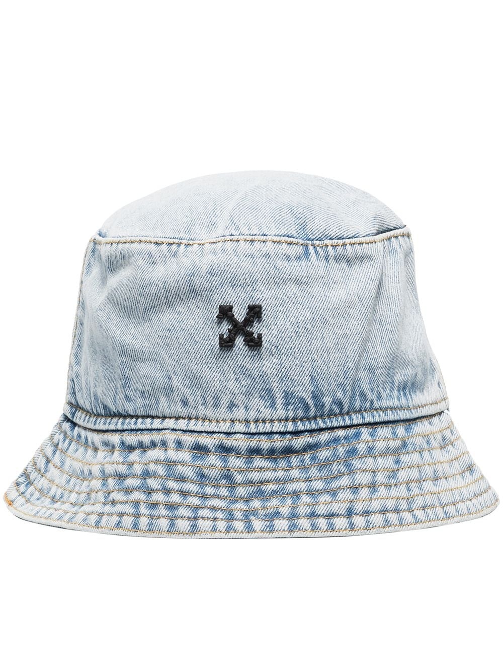 bleached denim bucket hat - 1