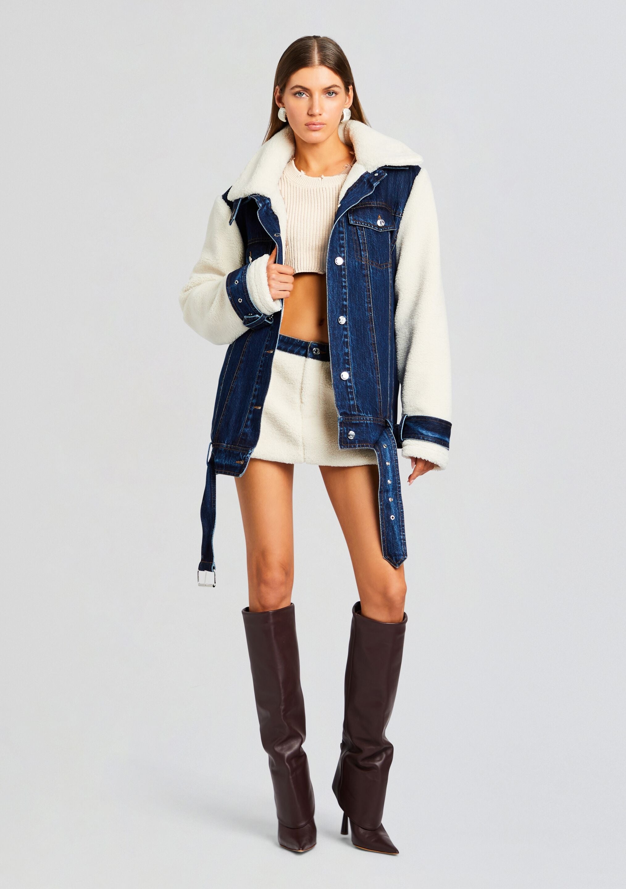 KARISSA TEDDY DENIM SKIRT - 2