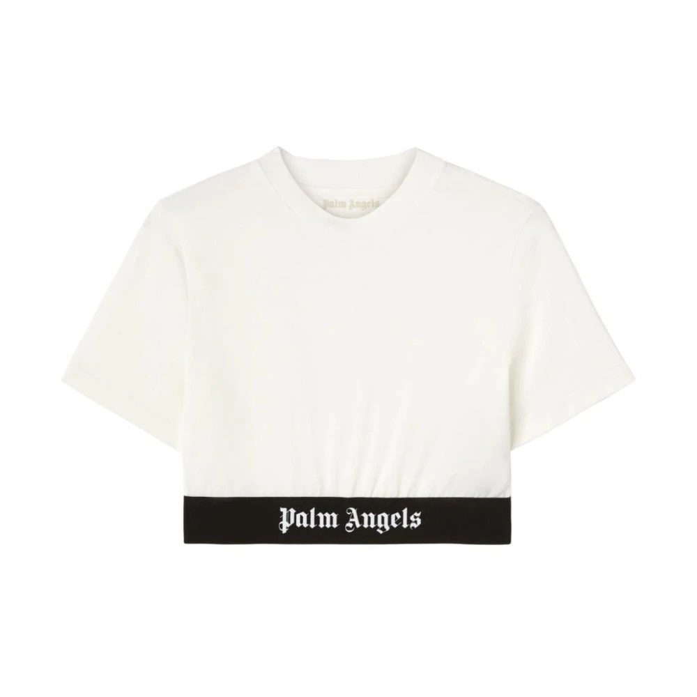 パーム・エンジェルス ロゴ アンダーバンド クロップドトップ Palm Angels LOGO UNDERBAND CREW NECK T-SHIRT | miinto