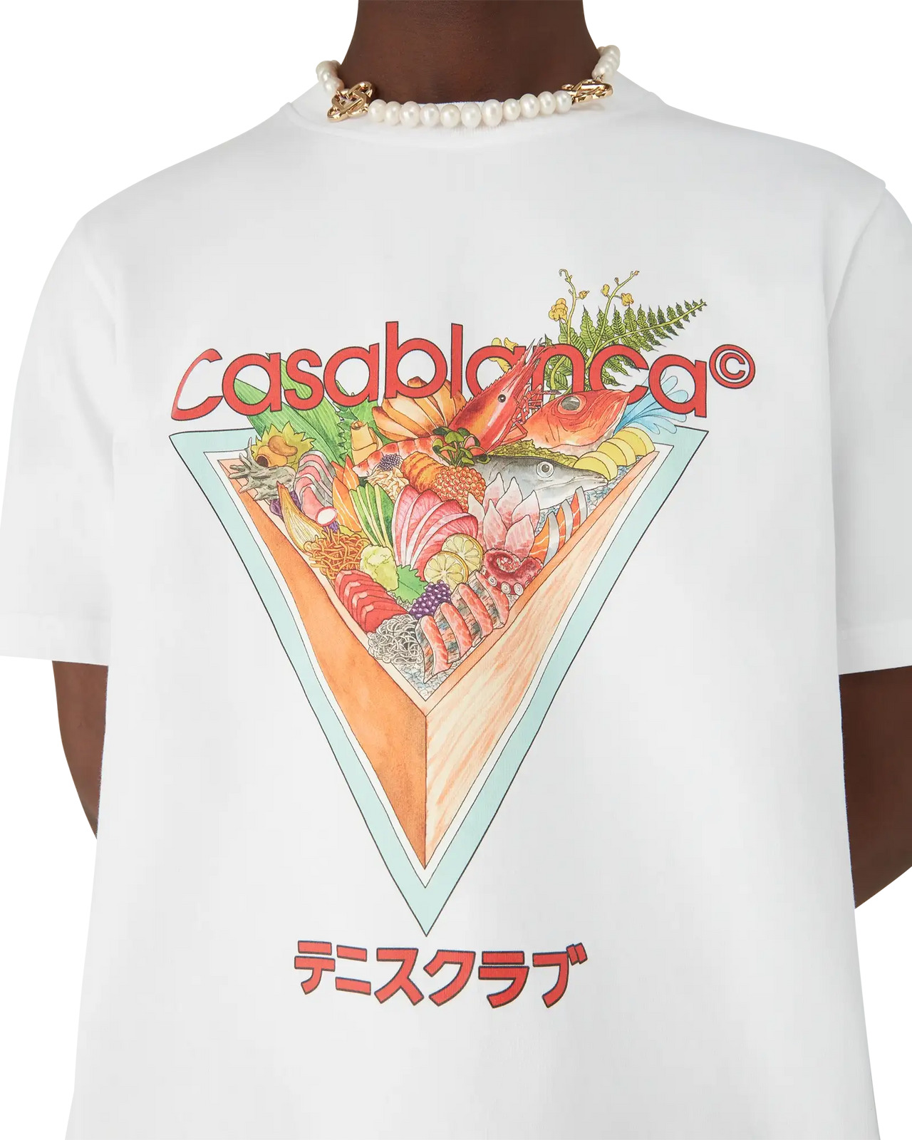 Tennis Club Icon Short Sleeve T-Shirt | Casablanca Paris - 5