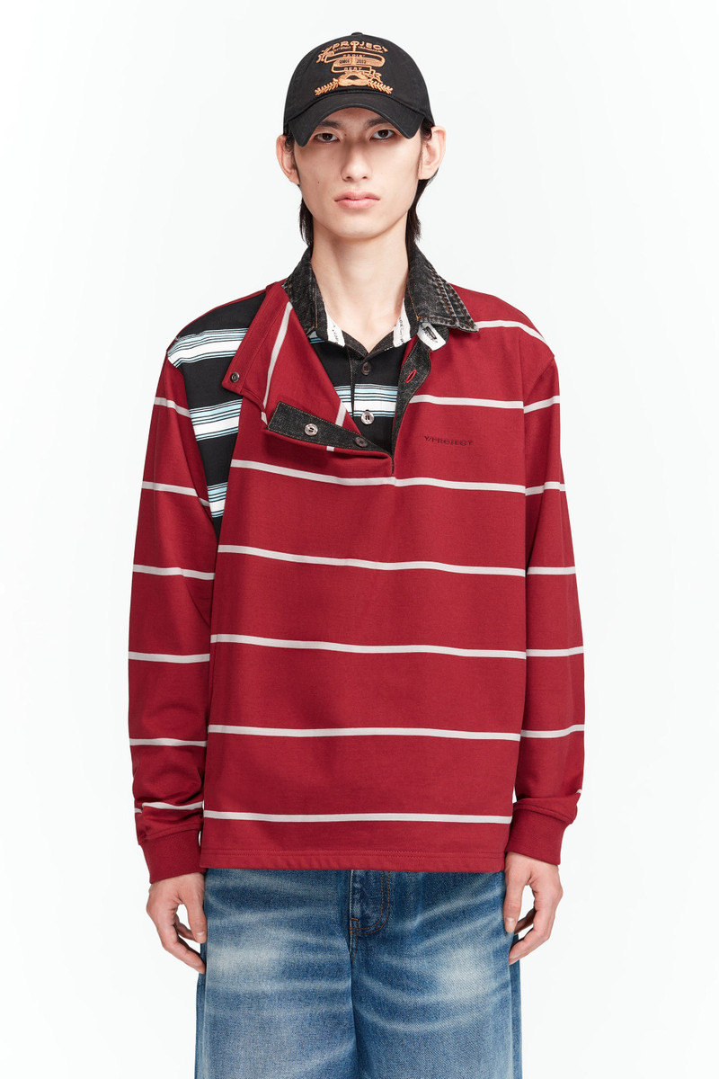 Double Collar Snap Off Rugby Polo 3