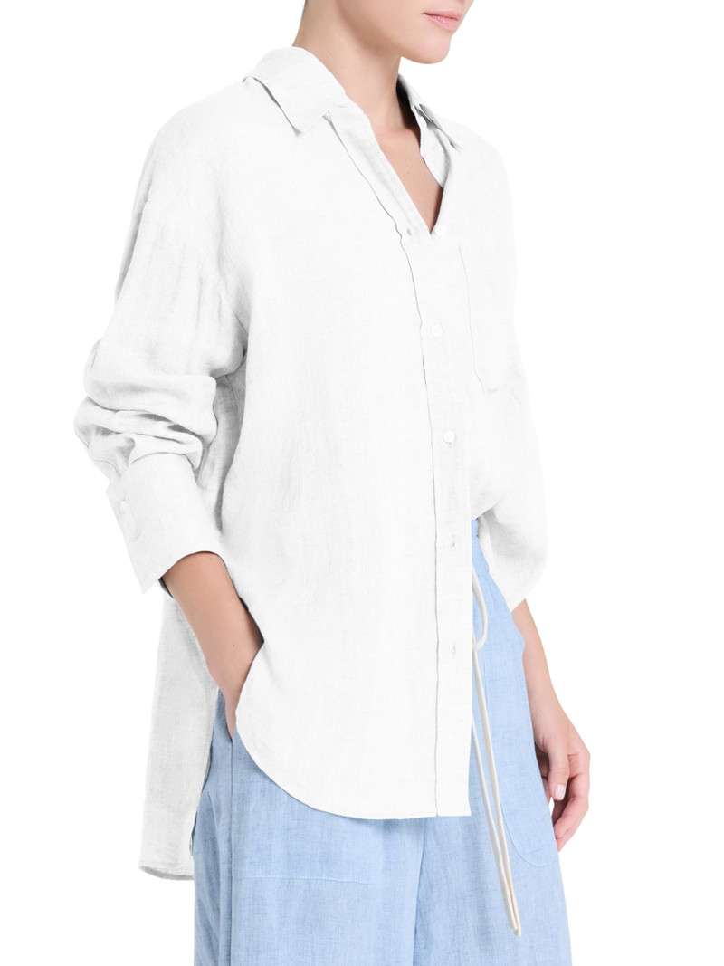 Women's Big Joe​ Poplin Button-Front Shirt - White 4