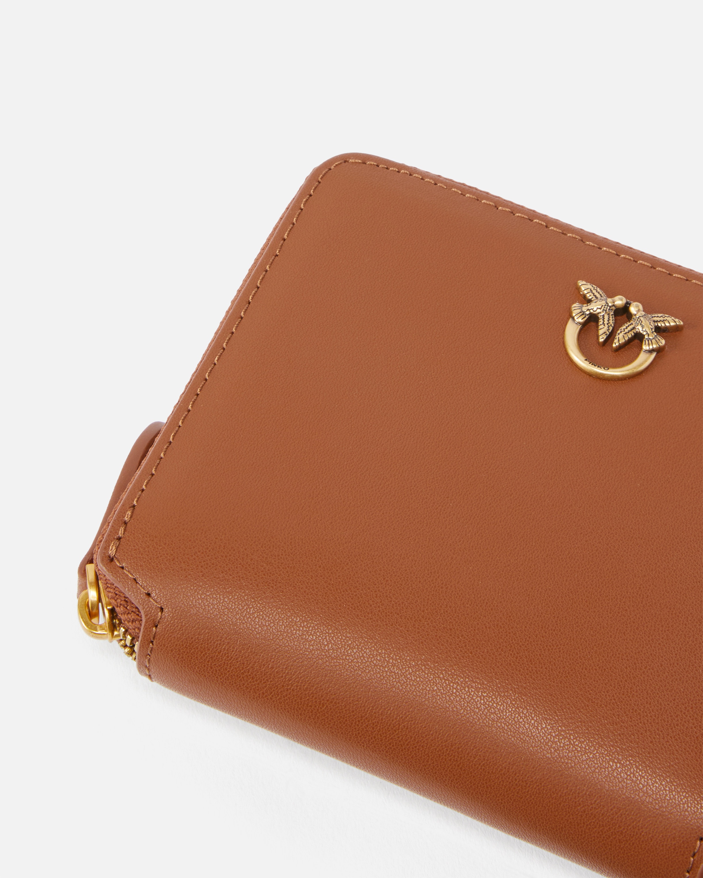 SQUARE LEATHER ZIP-AROUND PURSE - 4