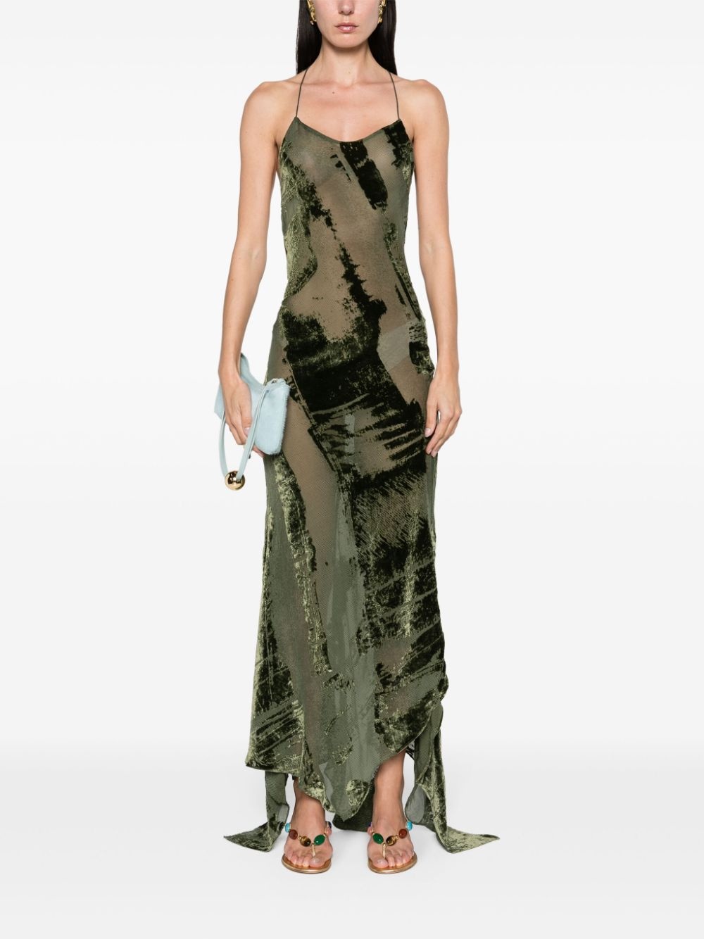 velvet devorÃ© maxi dress - 2
