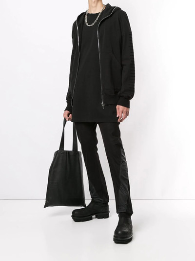 Rick Owens DRKSHDW panelled mid-rise straight leg trousers outlook