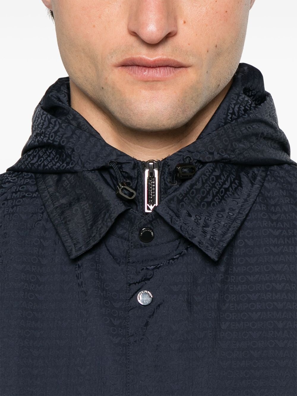 logo-pattern jacket - 5