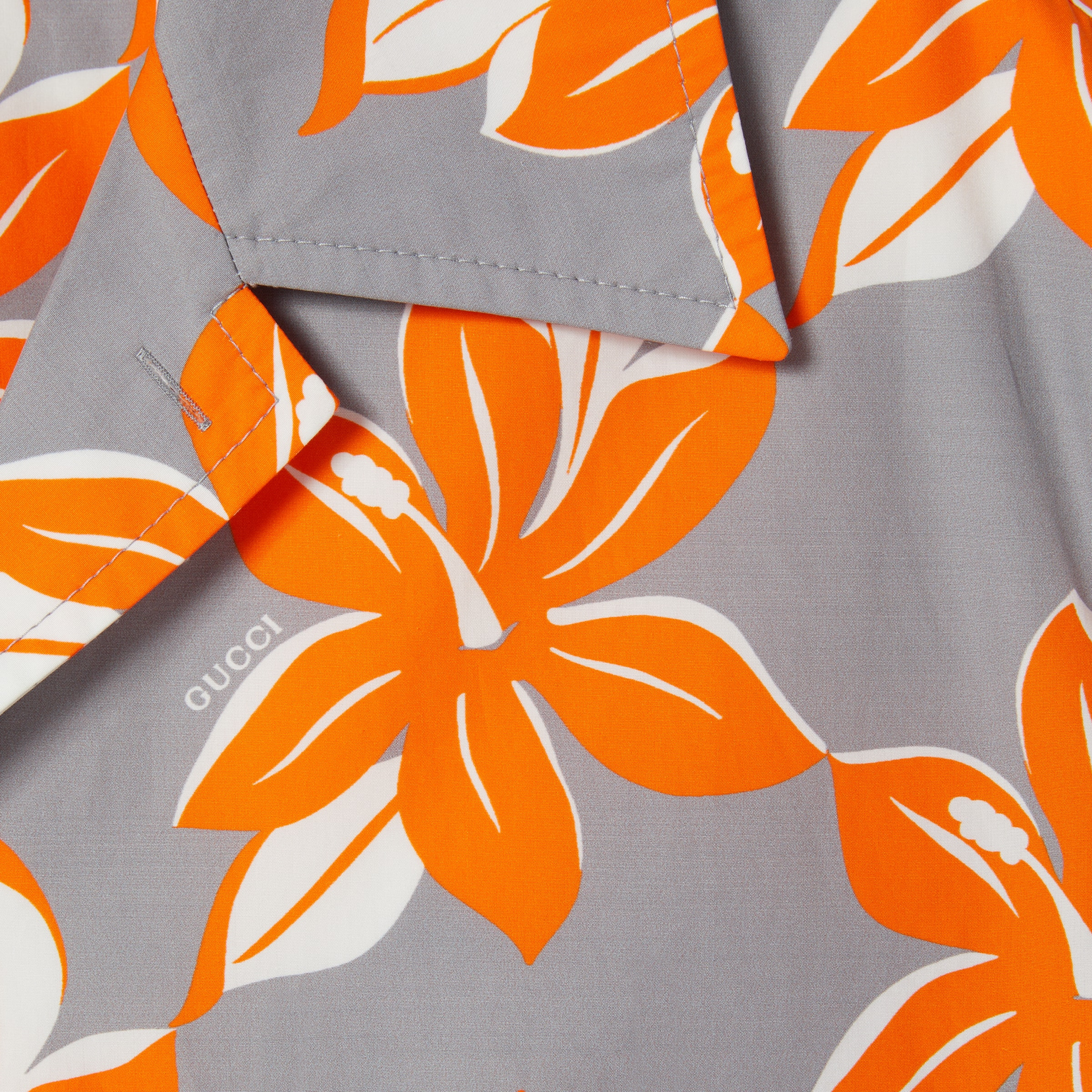 Printed cotton poplin shirt - 6