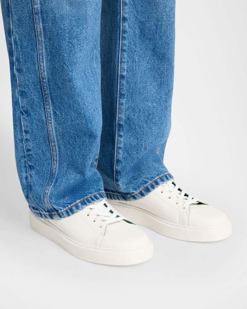 Balmain Men's B-Court Calfskin Low-Top Sneakers outlook