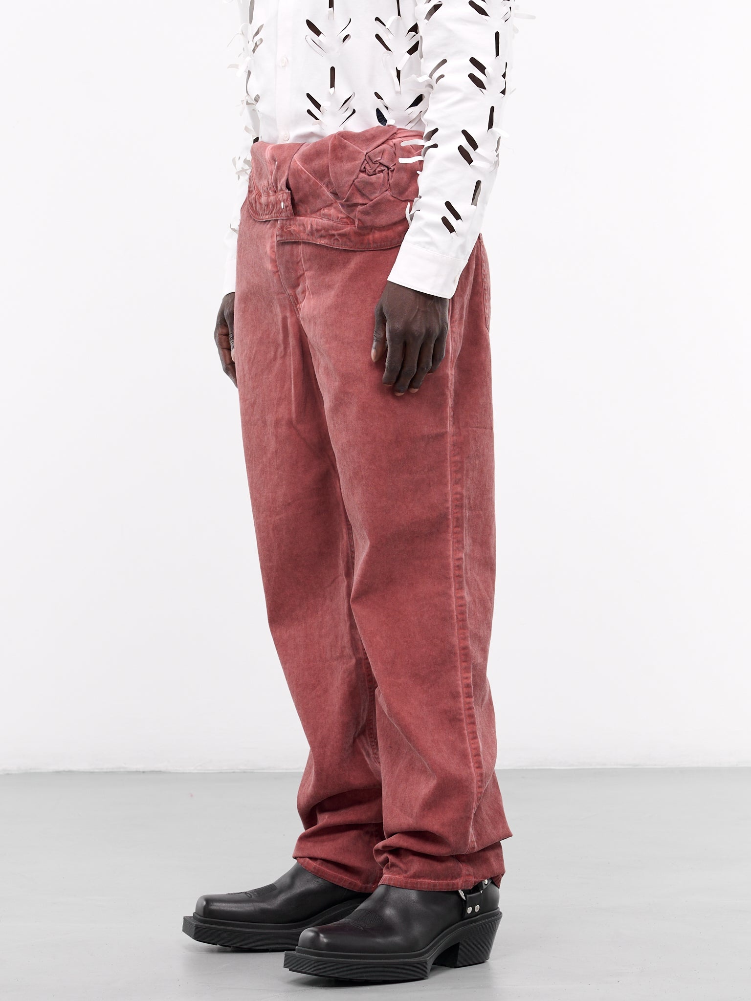 Asymmetric Flower Trousers - 2