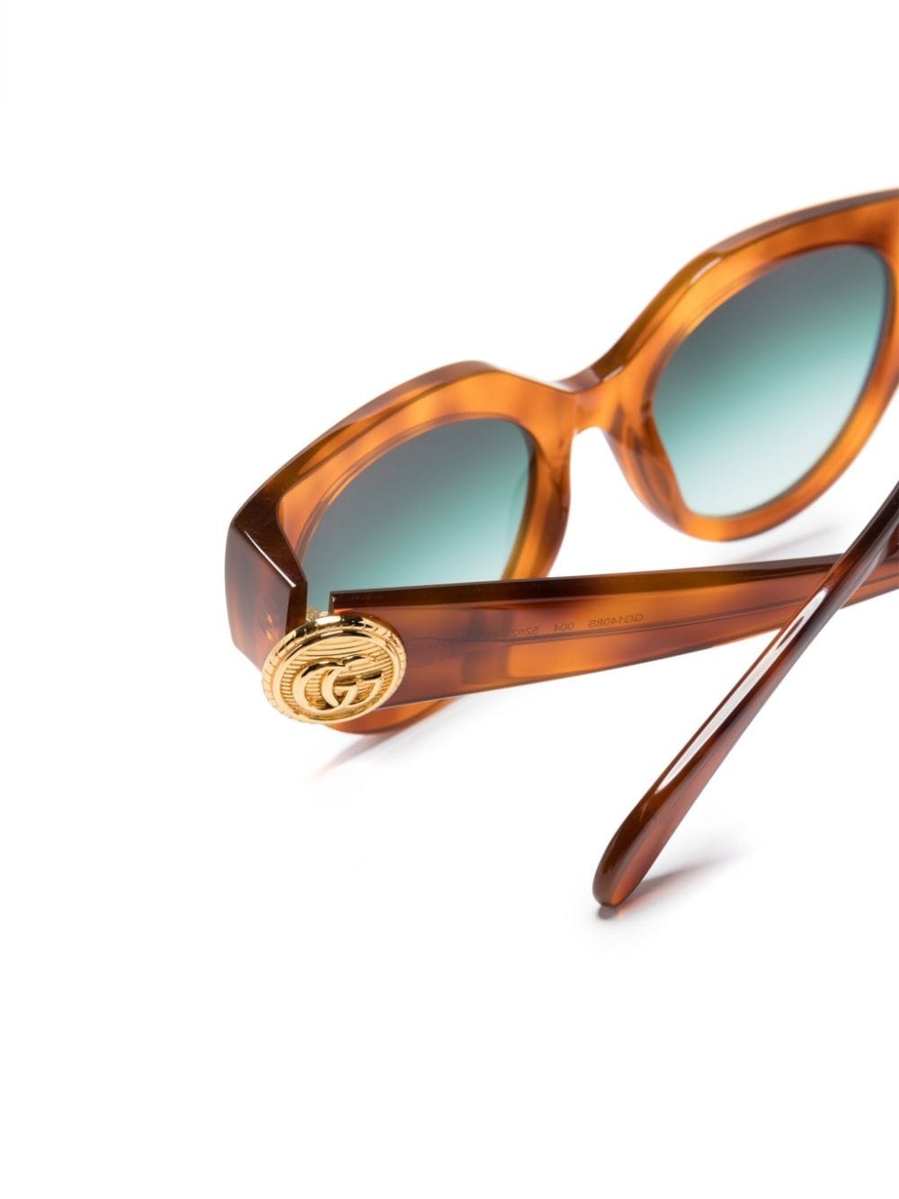 tortoiseshell-effect cat eye-frame sunglasses - 3