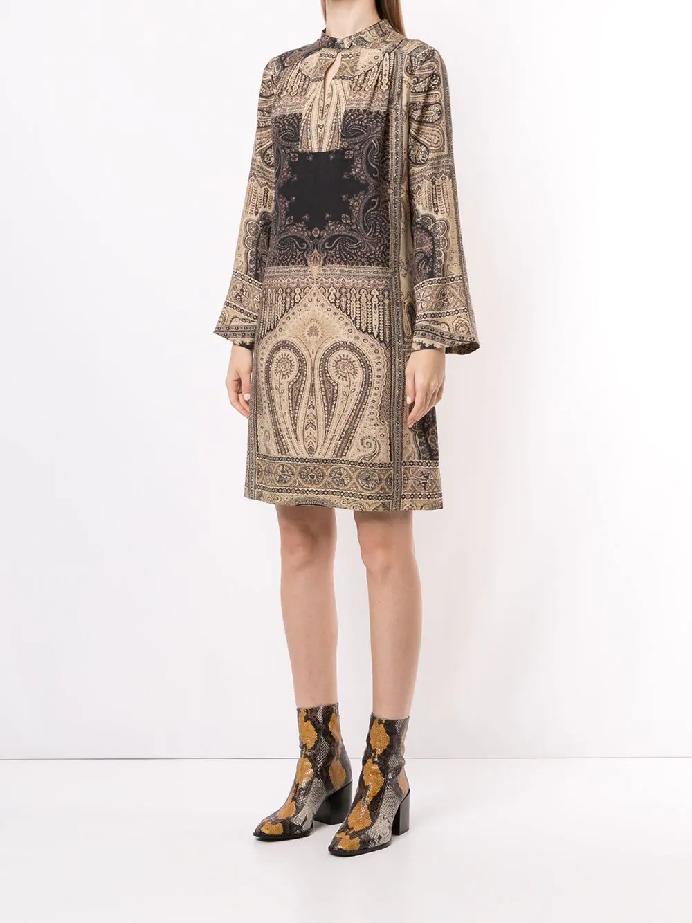 paisley-print shift dress - 3