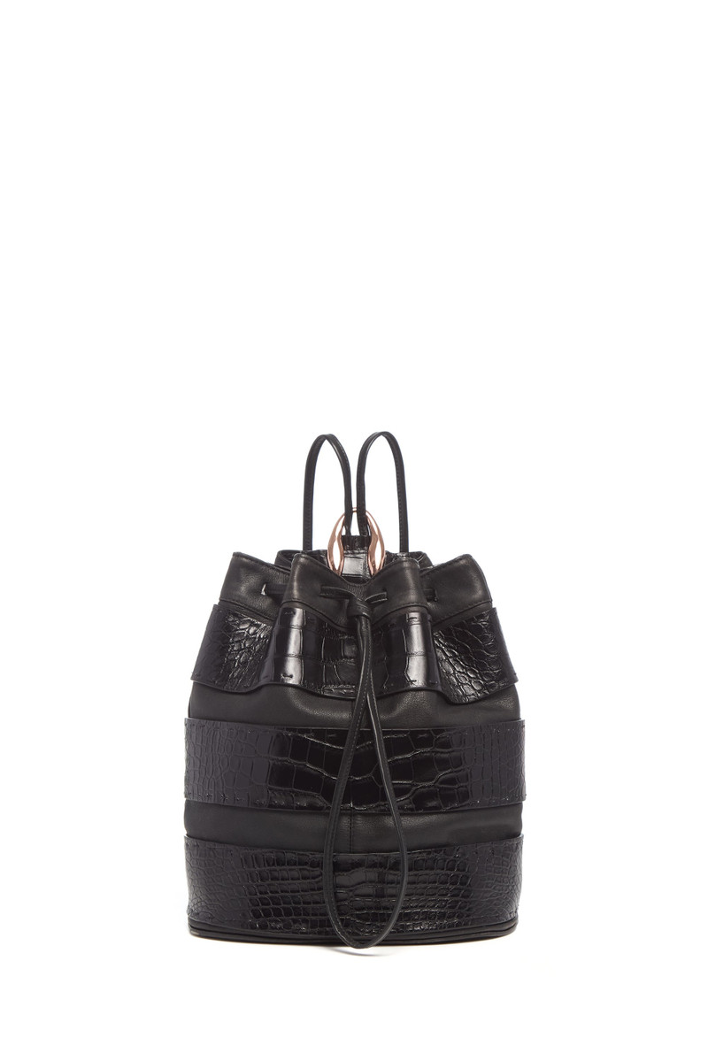 Vintage No.2 Backpack in Black Nappa & Crocodile Leather 1