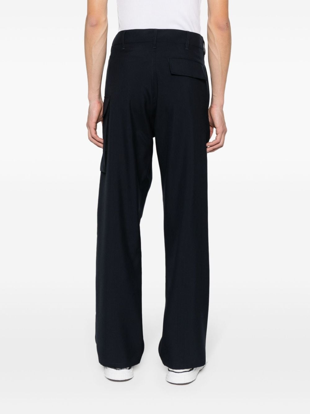 straight-leg wool trousers - 4