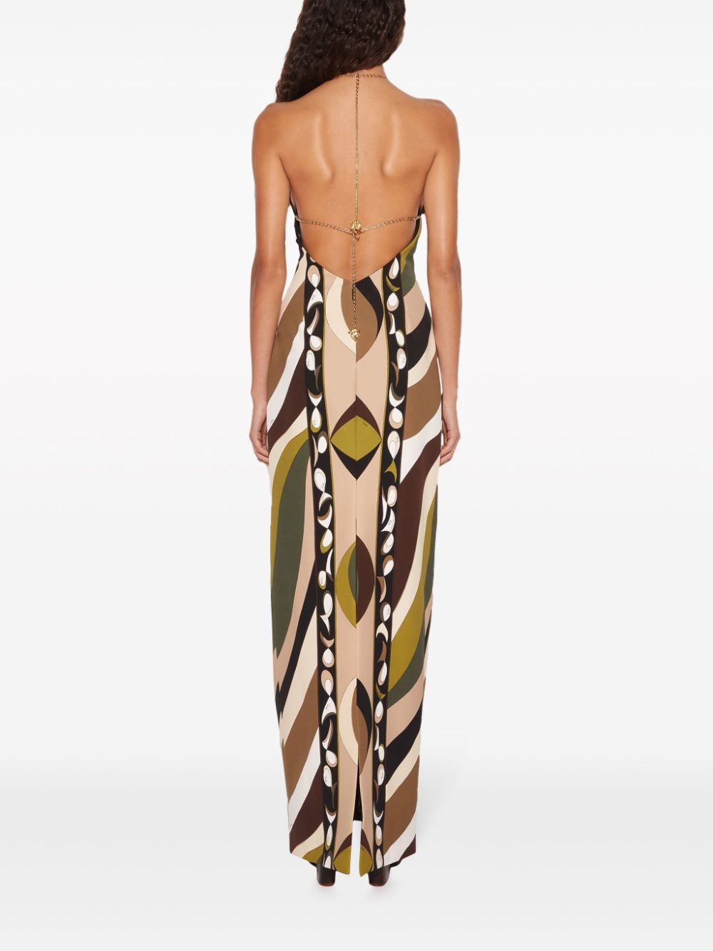 Pesci-print halterneck dress - 4