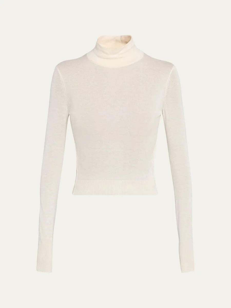 Slim Wool Turtleneck - 1