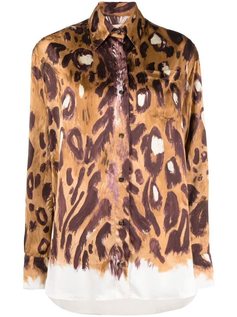 all-over leopard-print shirt - 1