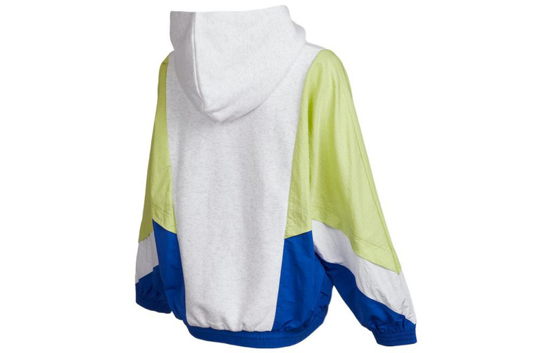 Nike (WMNS) Nike Icon Clash Pullover Hoodie 'White Green Blue' DB3847-051 outlook