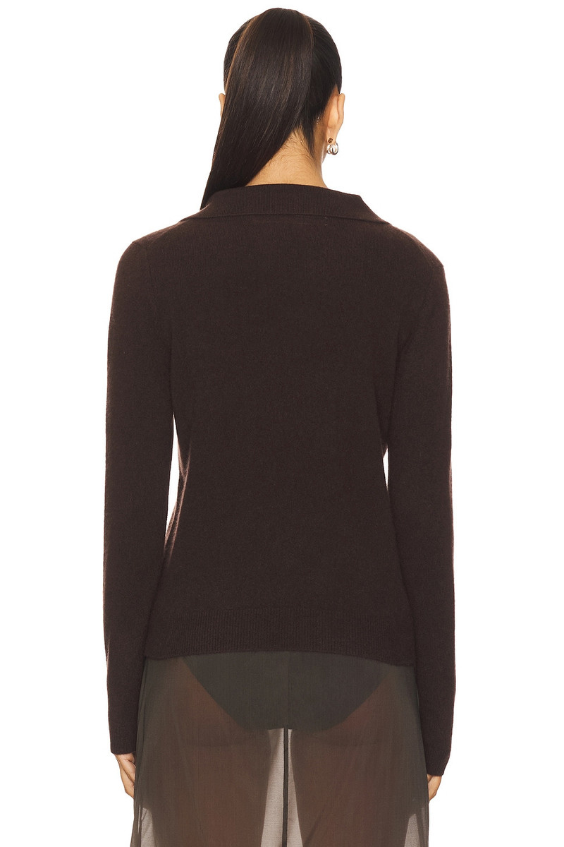 Enza Costa Knit Cashmere Polo Sweater outlook