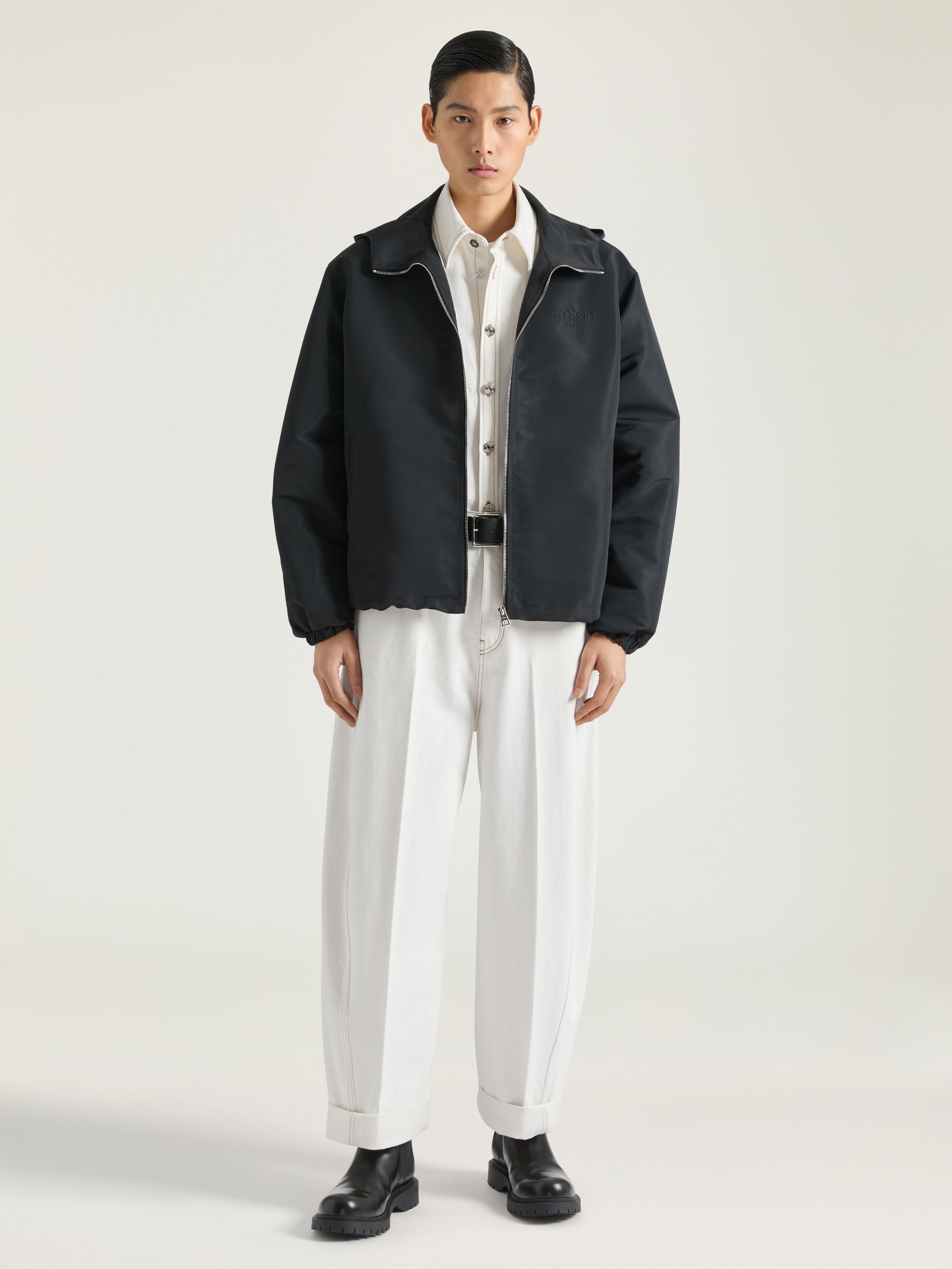 WINDBREAKER WITH GIVENCHY STAMP EMBROIDERY - 2