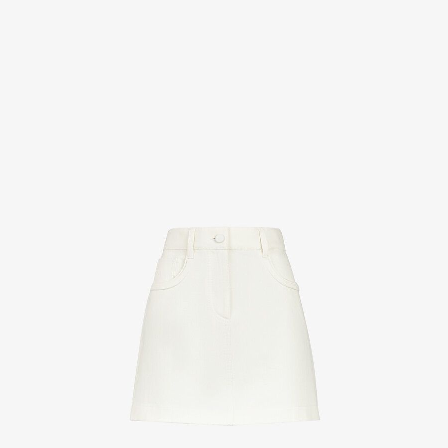 White denim skirt - 1