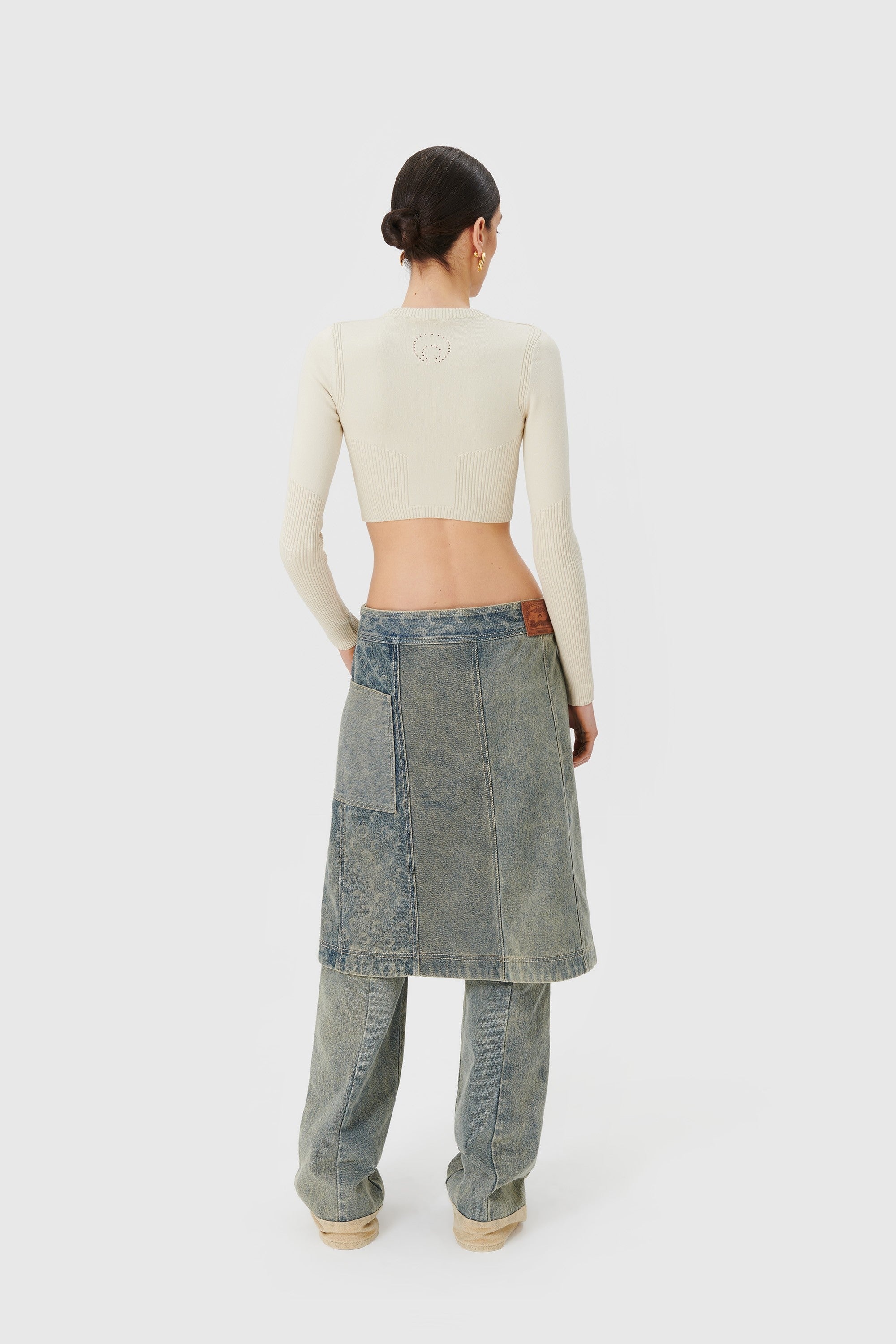 Rib Knit Cropped Top - 3
