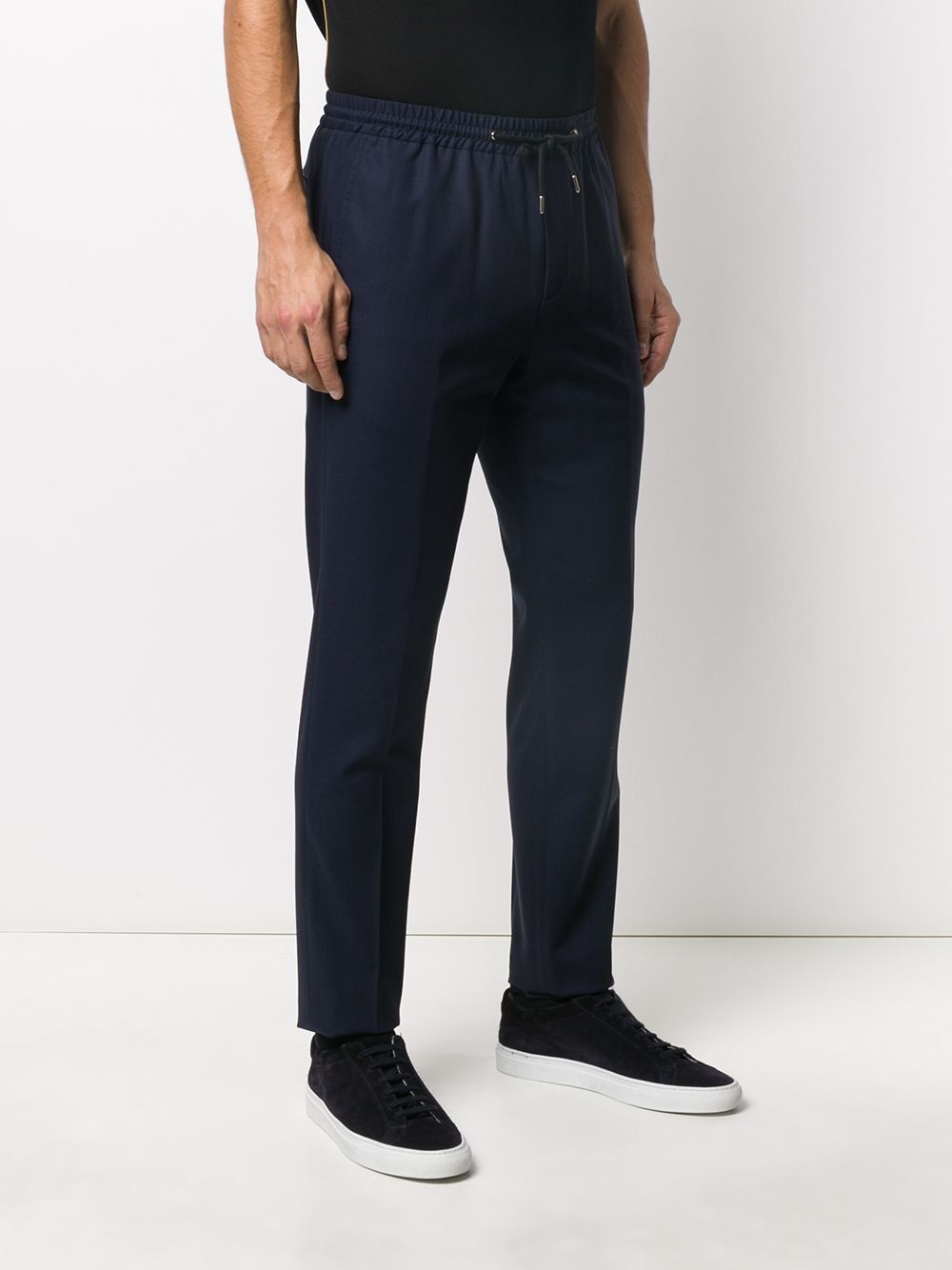 drawstring waist tapered trousers - 3