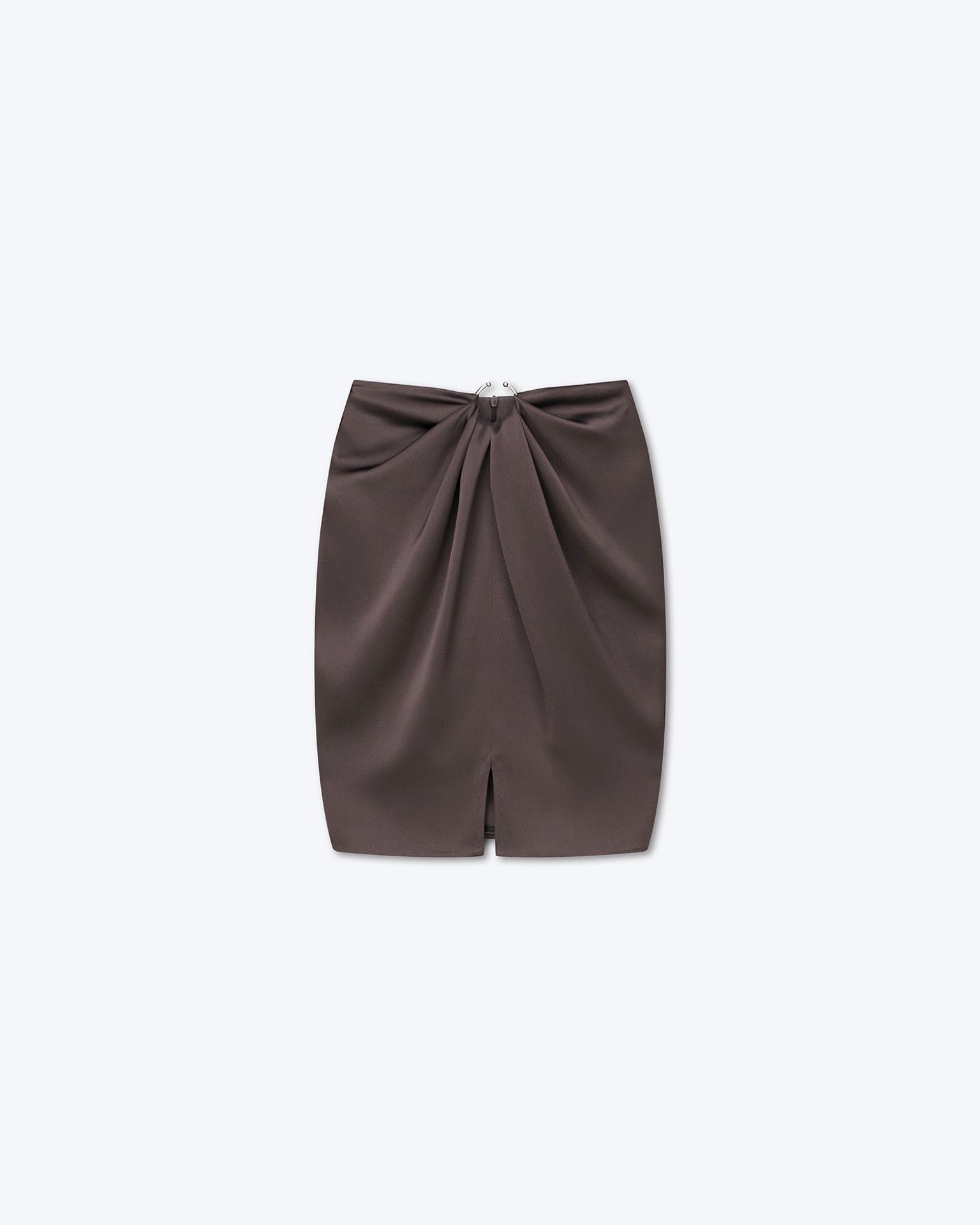 NILLA - Slip satin mini skirt - Coffee bean - 1
