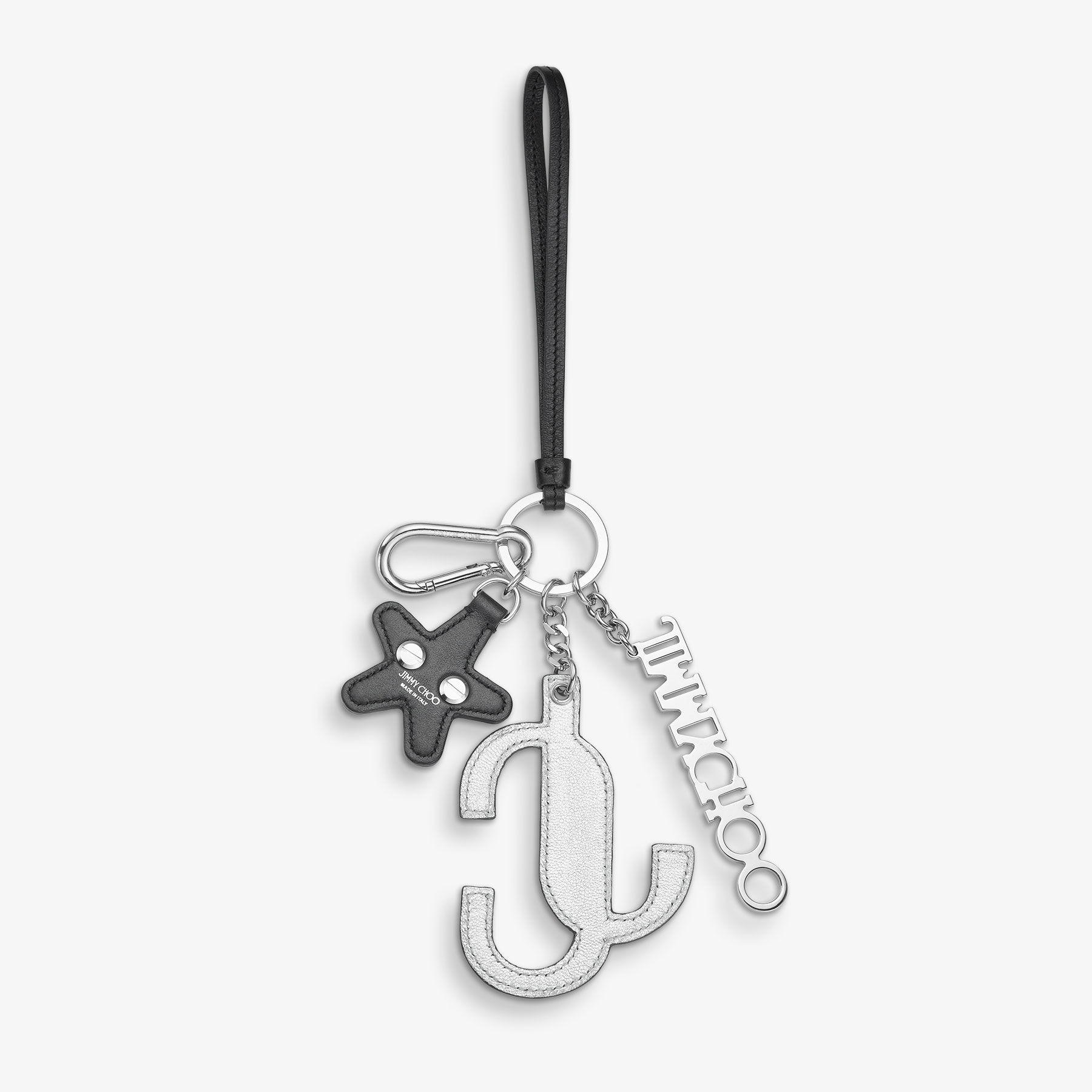 JC Multi Charm
Silver & Green Metallic Nappa Star Logo Bag Charm - 3