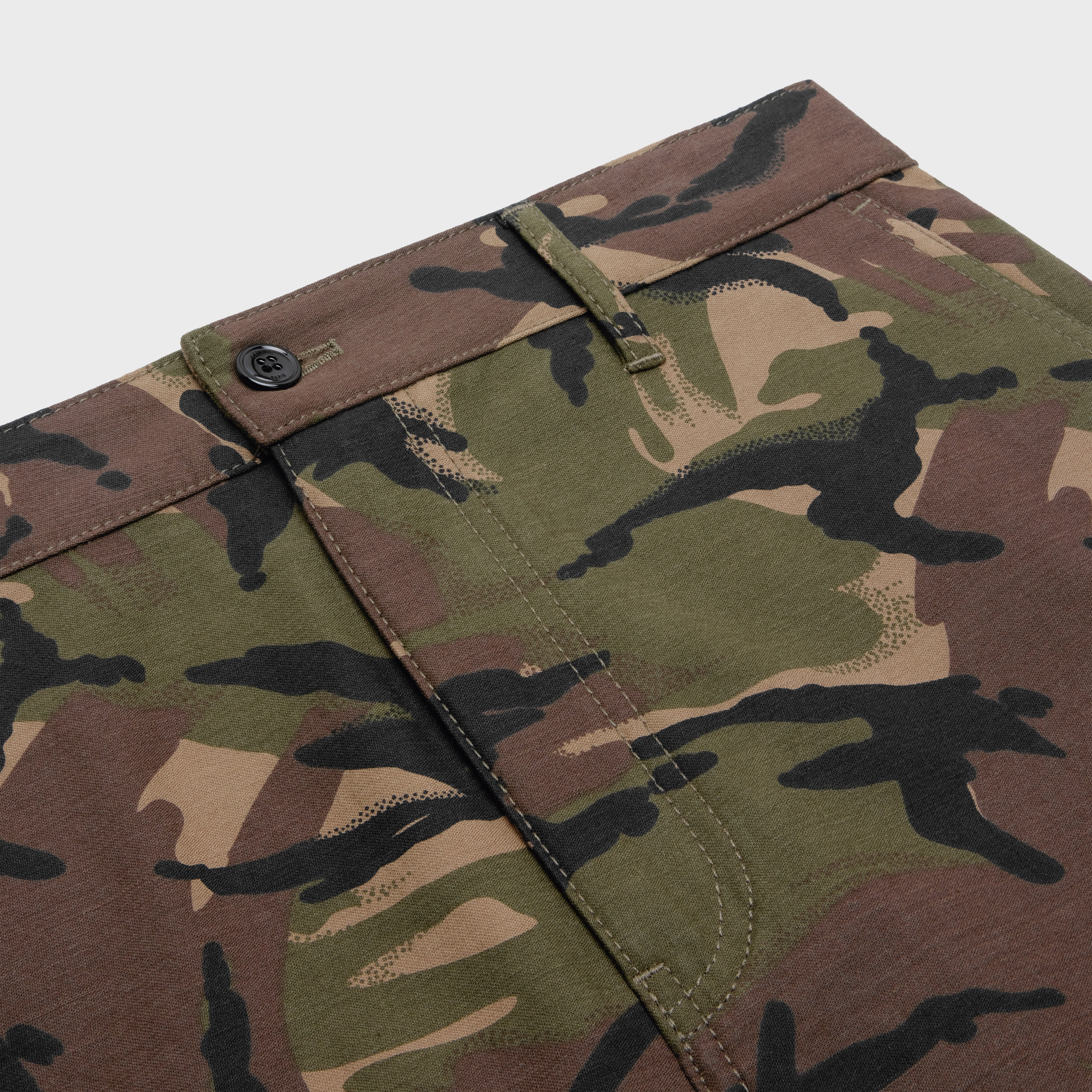 cargo shorts in camouflage cotton - 3