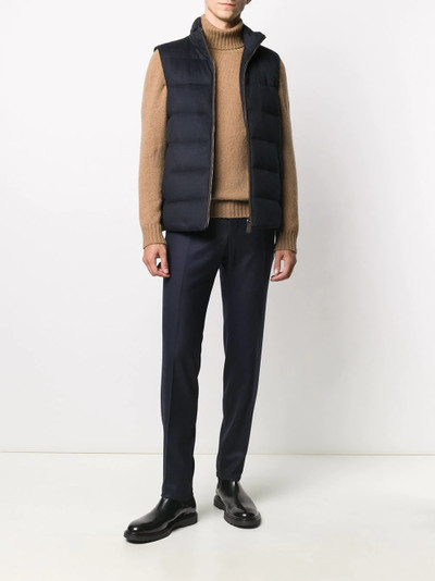 Herno down-feather zip-up gilet outlook