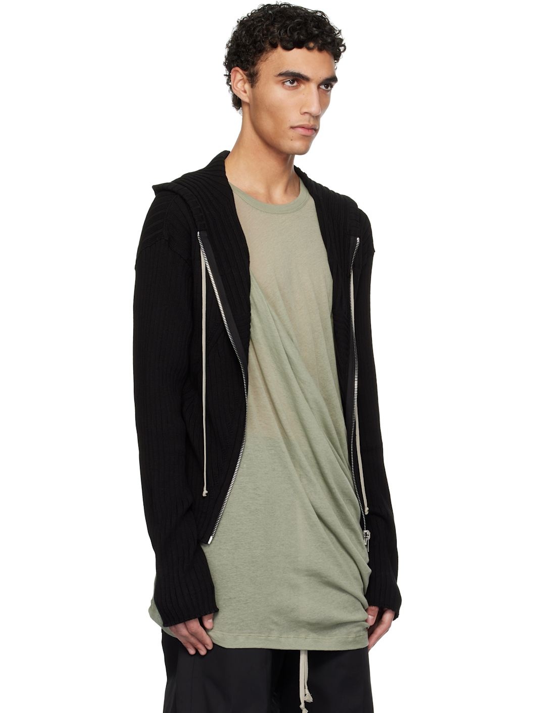 Black Hollywood Zipped Hoodie - 2