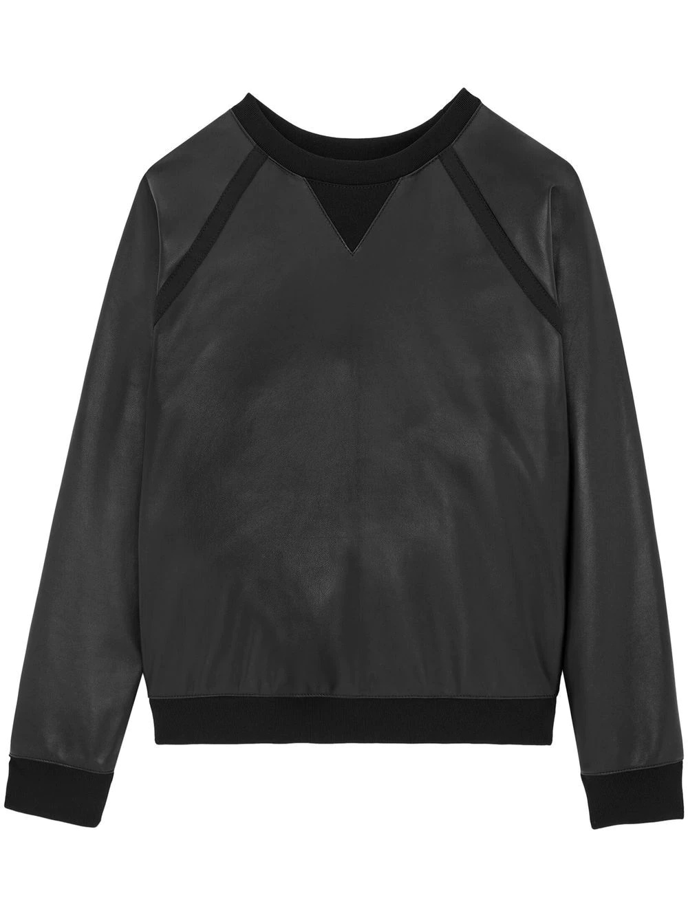 panelled crew-neck sweatshirt - 1