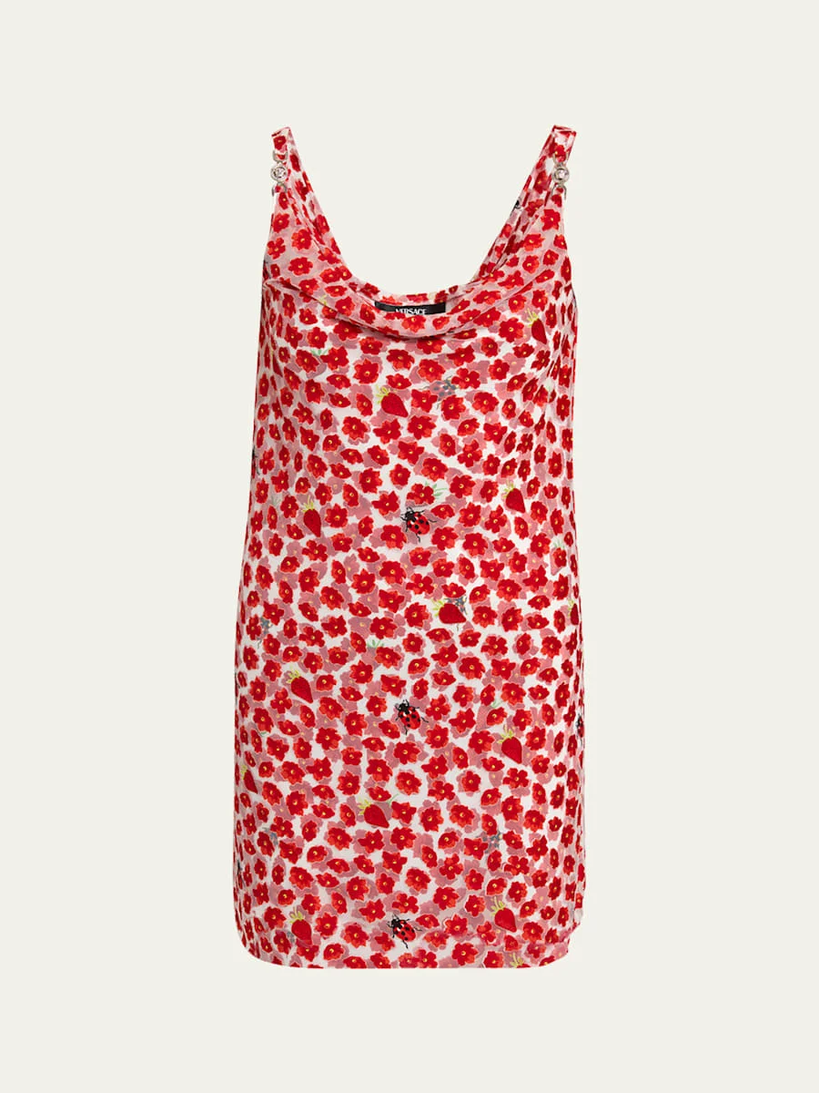 Strawberry Garden Devore Jersey Mini Dress - 1