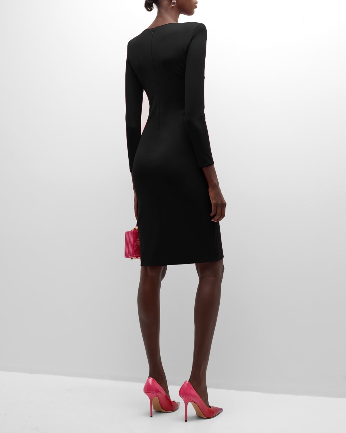 Crossover Ruched Jersey Dress - 4